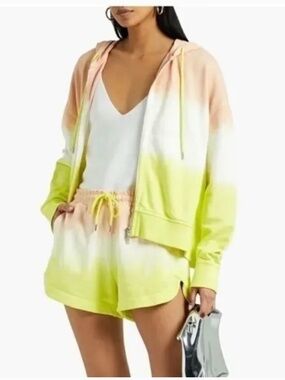 ATM Anthony Thomas Melillo MATCHING SET Tie Dye Hoodie and Shorts  XS/S